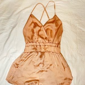 Fashion Nova Size SM satin romper